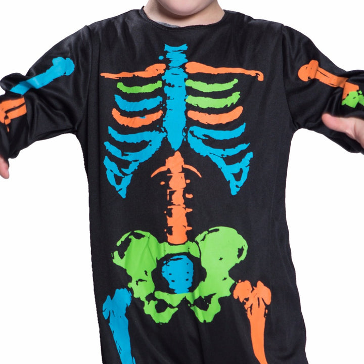 Boy's Colorful Skeleton Costume