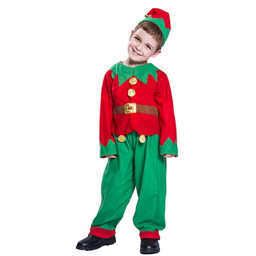 boy's christmas elf costume set, view 2 - MRSLM