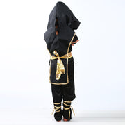 kid's black ninja cosplay costume, view 5 - MRSLM