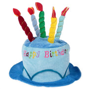 plush birthday cake hat with candles, view 5 - MRSLM