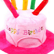 plush birthday cake hat with candles, view 7 - MRSLM