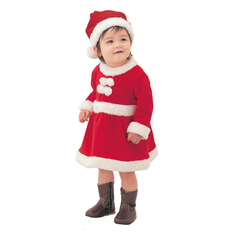 kids' velvet christmas costume set - MRSLM