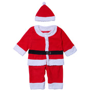 kids' velvet christmas costume set, view 3 - MRSLM