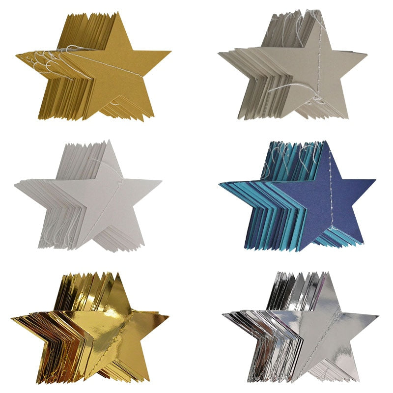 star shaped paper garland, view 10 - MRSLM