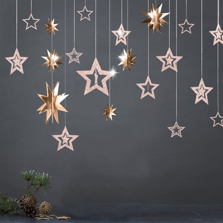 Star Shaped Paper Haging Garland for Wedding