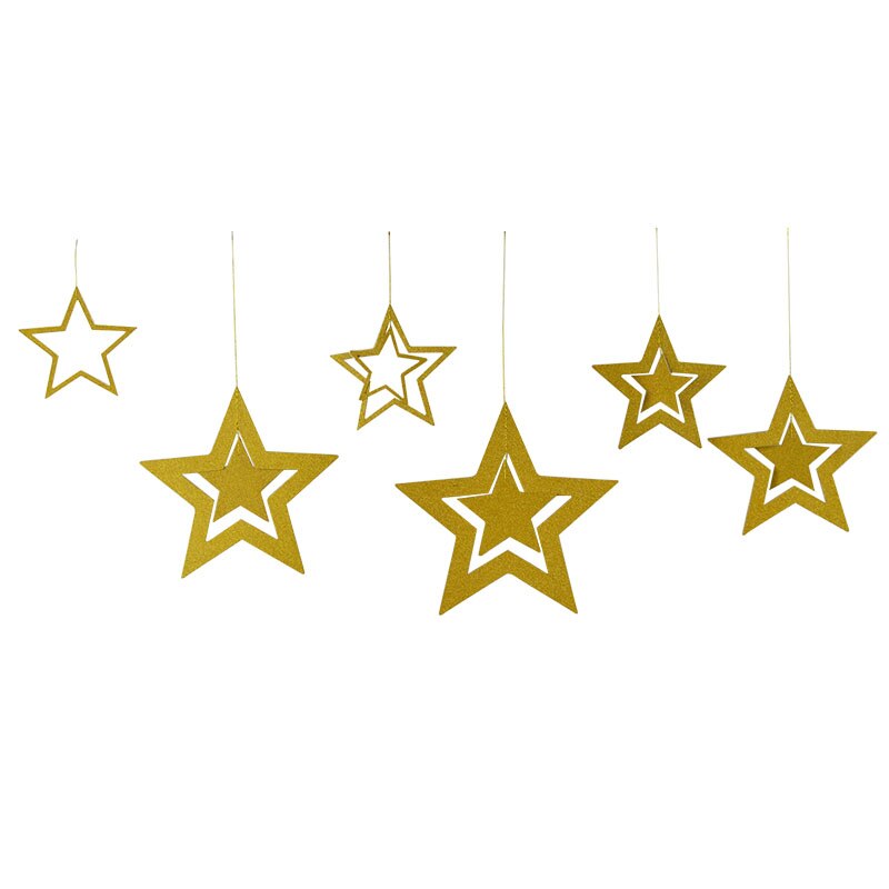 paper star hanging garland, view 3 - MRSLM