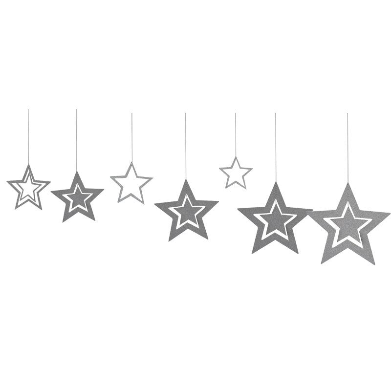 paper star hanging garland, view 4 - MRSLM