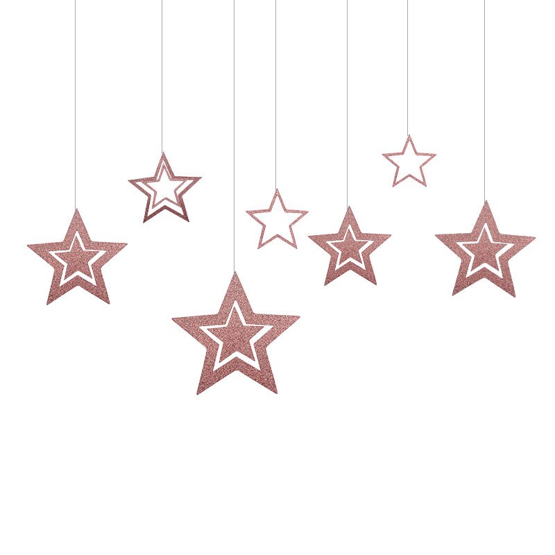 paper star hanging garland, view 6 - MRSLM