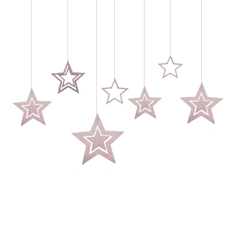 paper star hanging garland, view 7 - MRSLM