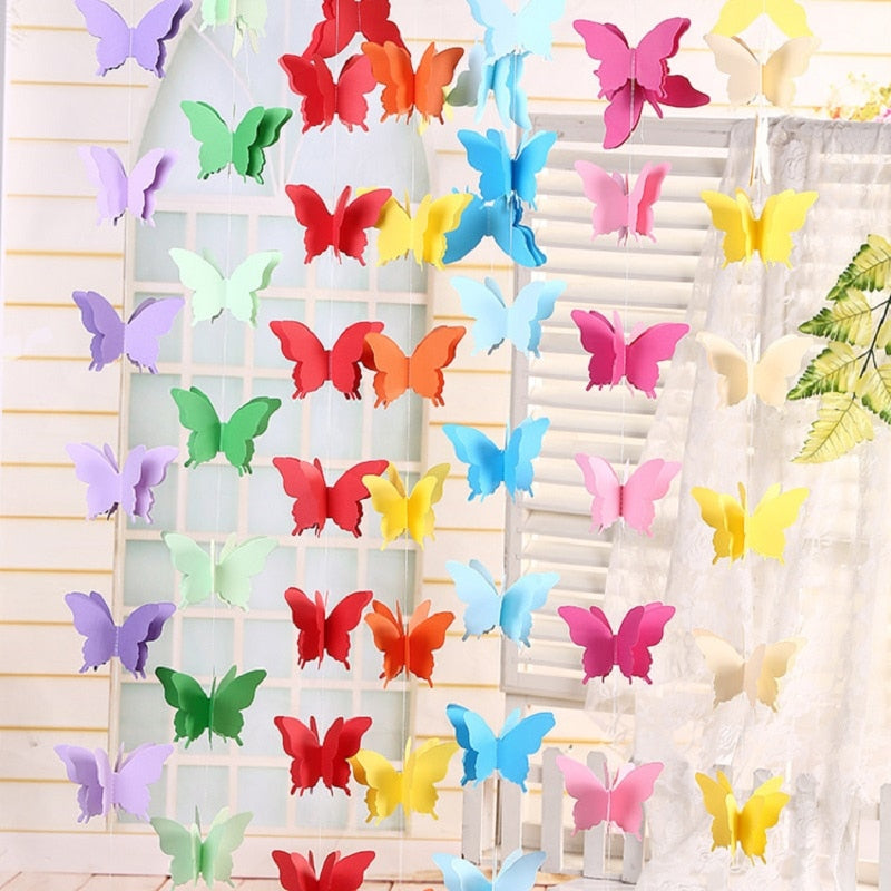 3D butterfly paper garland, view 11 - MRSLM