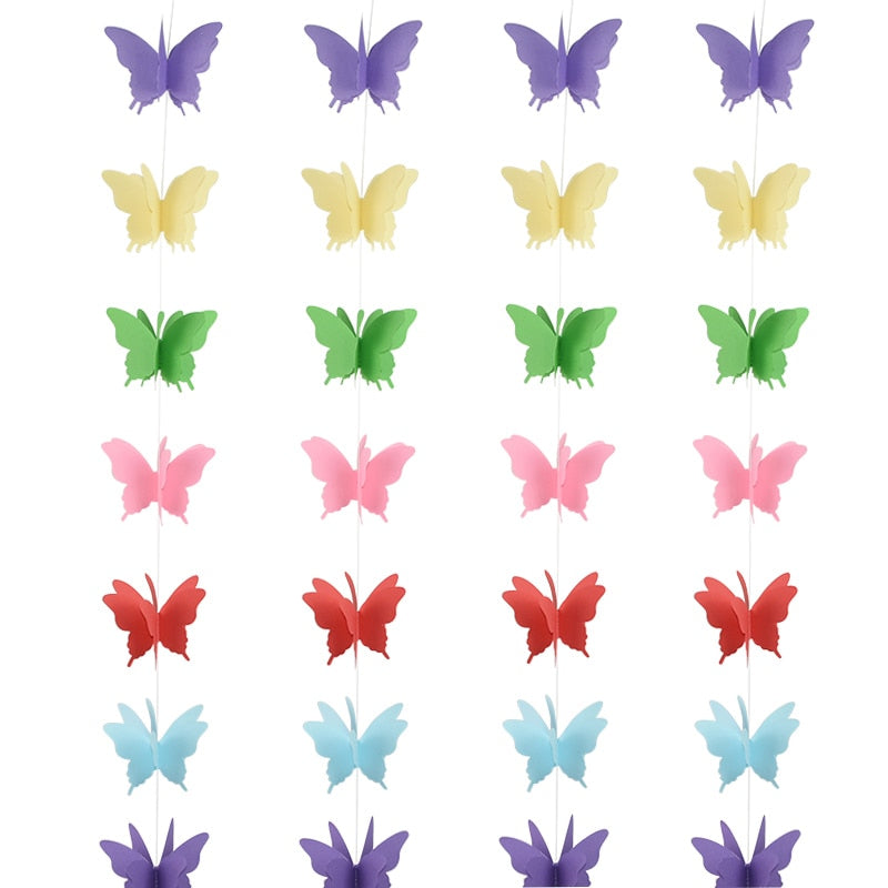 3D butterfly paper garland, view 2 - MRSLM