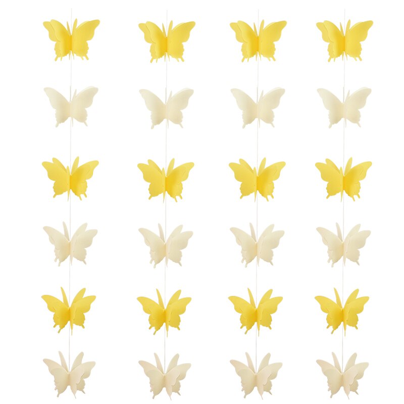3D butterfly paper garland, view 3 - MRSLM