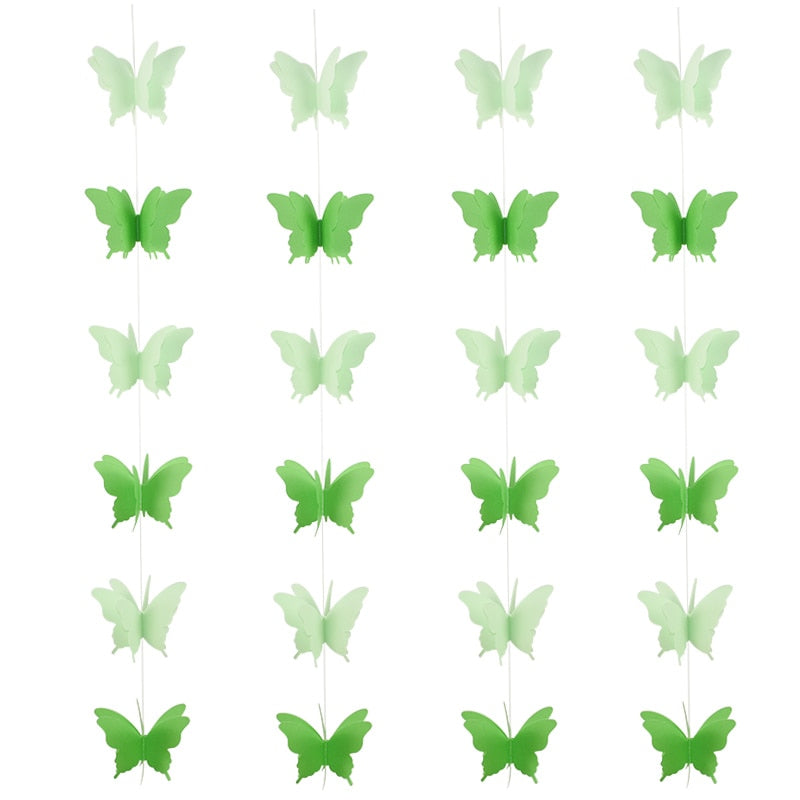 3D butterfly paper garland, view 4 - MRSLM