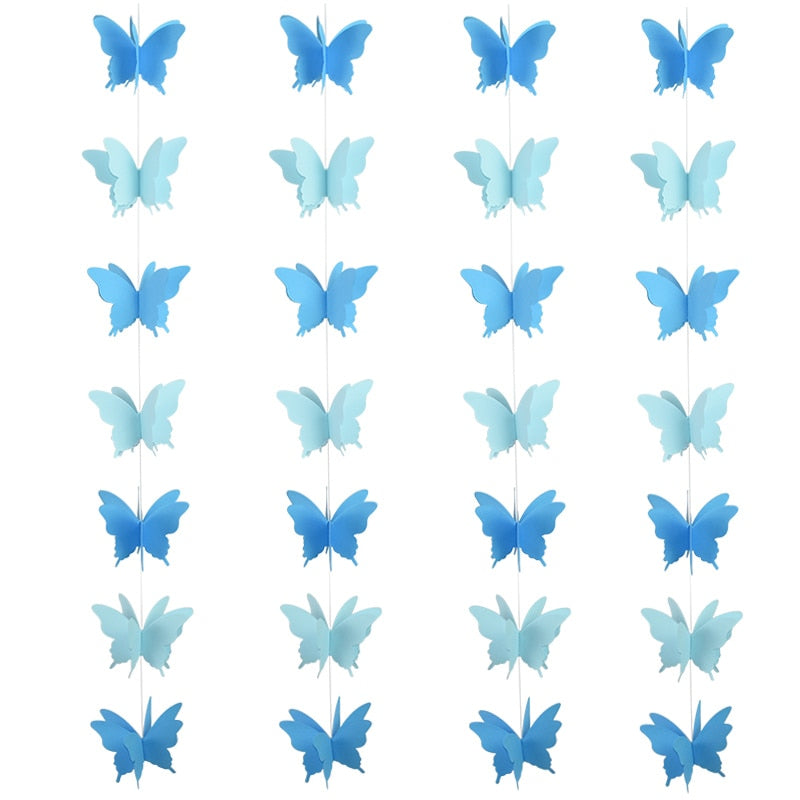 3D butterfly paper garland, view 9 - MRSLM