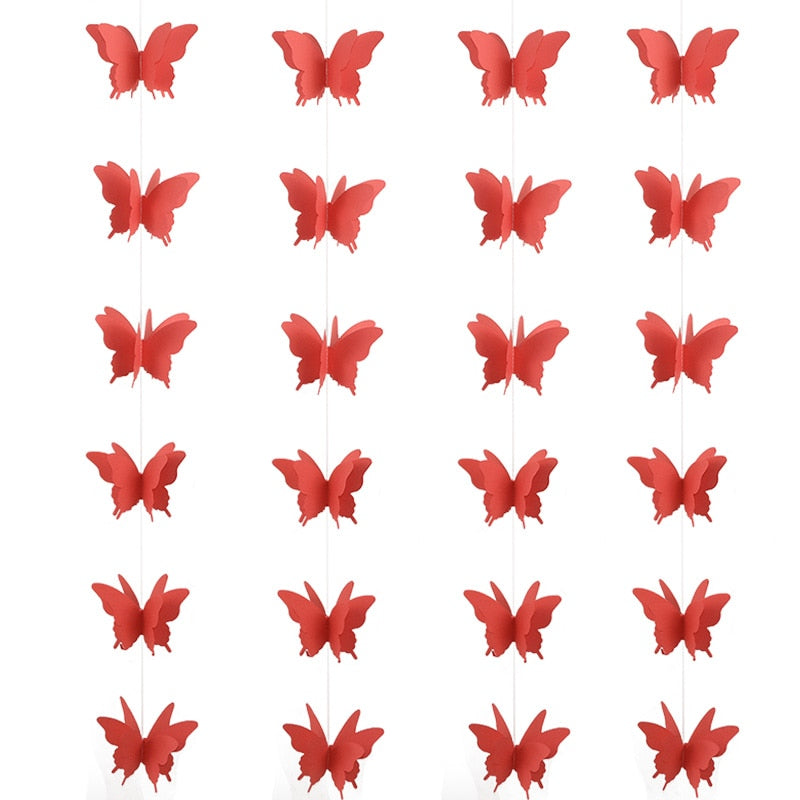 3D butterfly paper garland, view 10 - MRSLM