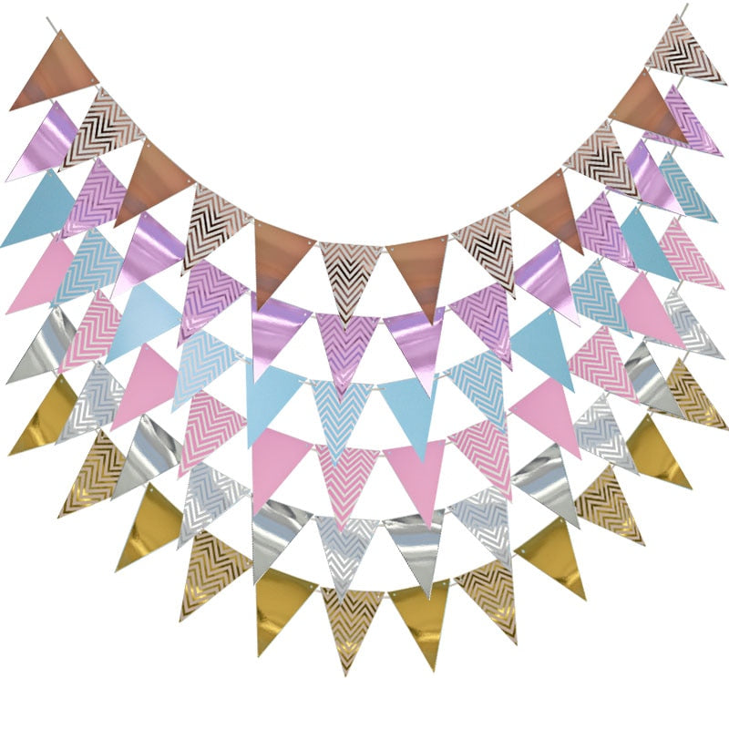 paper flag garland banner, view 7 - MRSLM