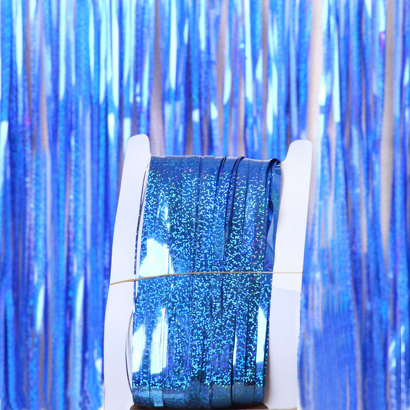 glittering metallic fringe curtain, view 7 - MRSLM