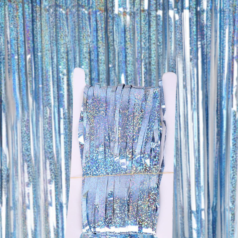 glittering metallic fringe curtain, view 8 - MRSLM