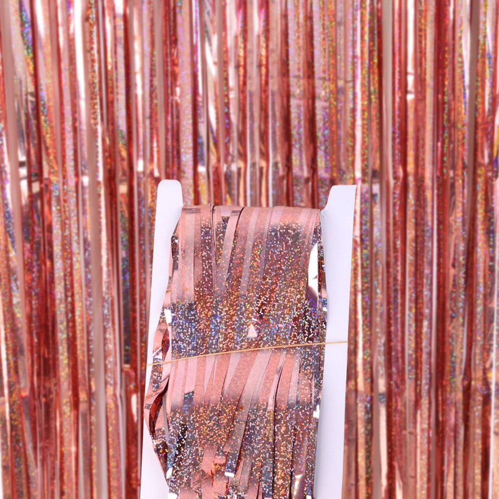 Glittering Metallic Fringe Curtain