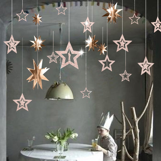 paper star garlands 7 pcs set - MRSLM