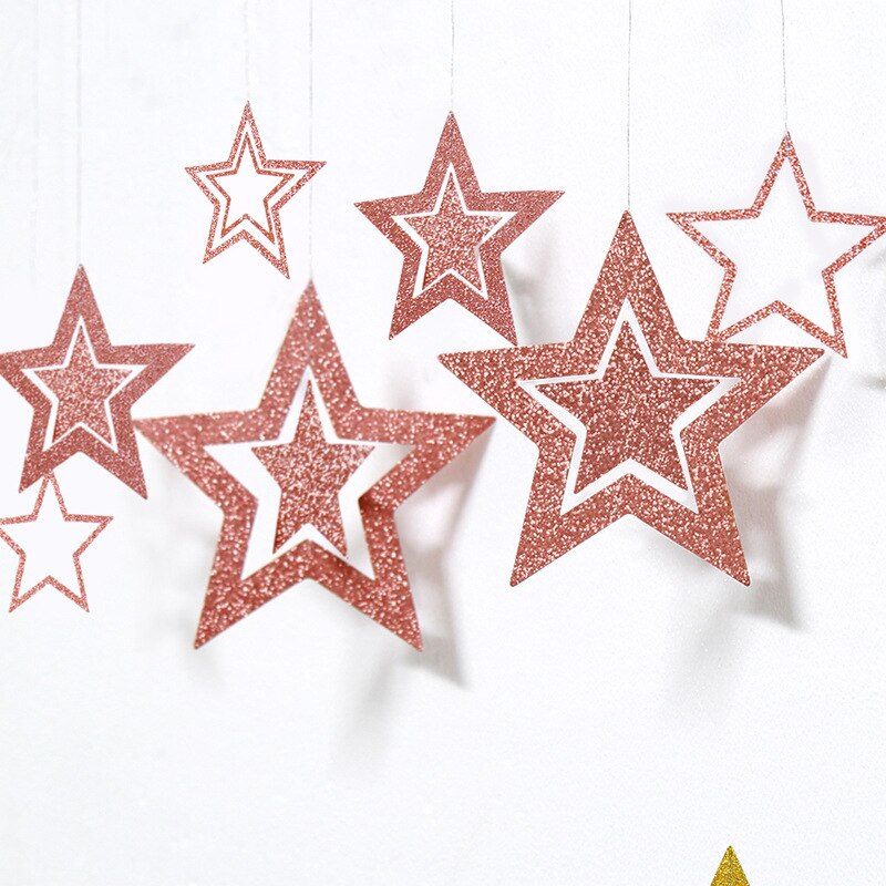 paper star garlands 7 pcs set, view 4 - MRSLM