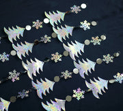 sequined christmas trees party garland, view 11 - MRSLM
