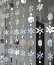 sequined christmas trees party garland, view 6 - MRSLM