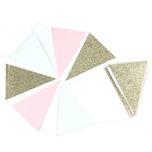 pink and white flag garland - MRSLM