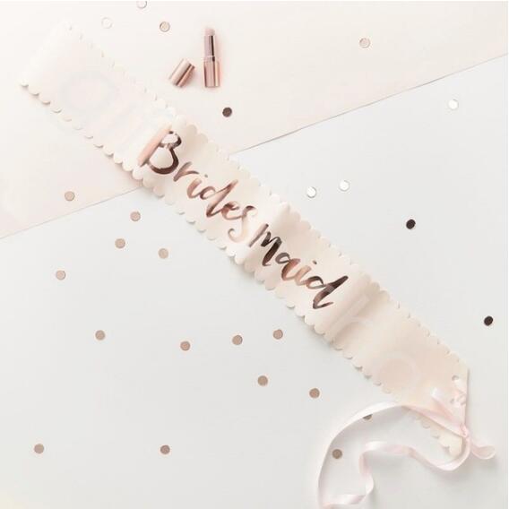 rose gold bachelorette sash, view 6 - MRSLM