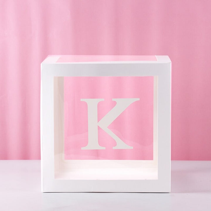 Transparent Letter Patterned Box