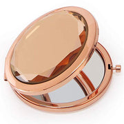 Decorative rose gold compact mirror, view 6 - MRSLM