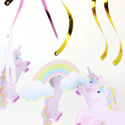 rainbow unicorn party ceiling swirls, view 7 - MRSLM