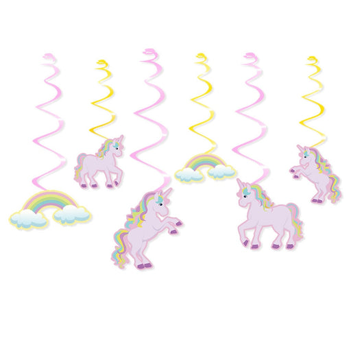 rainbow unicorn party ceiling swirls - MRSLM