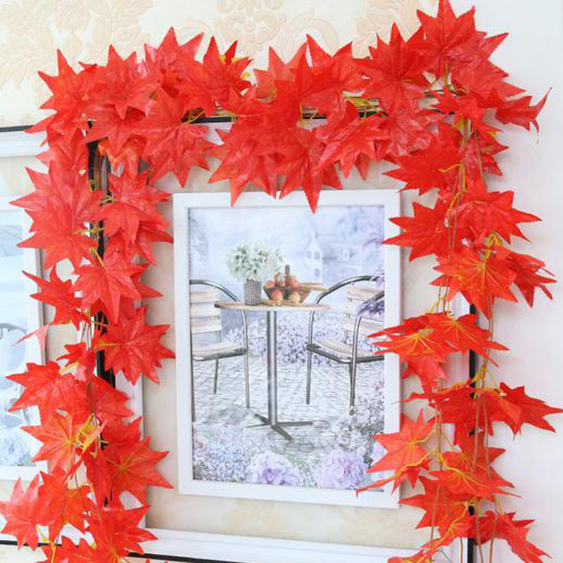 artificial autumn leaves garland, view 2 - MRSLM