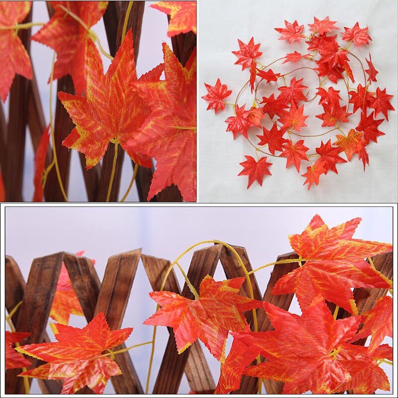 artificial autumn leaves garland, view 7 - MRSLM