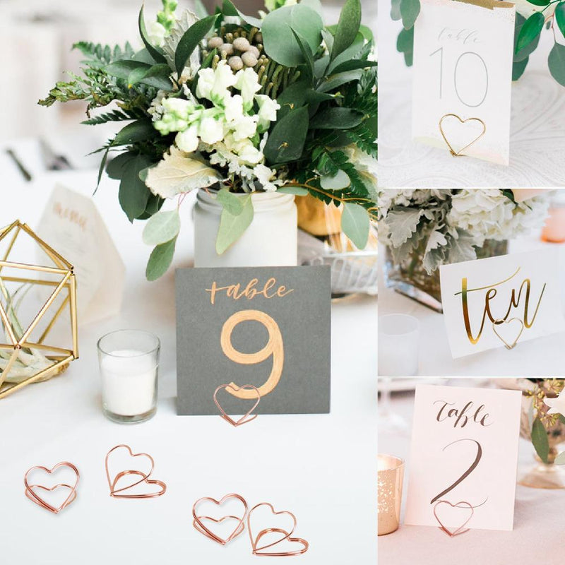 heart shaped metal photo clips, view 10 - MRSLM