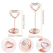 heart shaped metal photo clips, view 7 - MRSLM