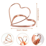 heart shaped metal photo clips, view 8 - MRSLM
