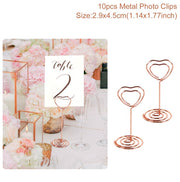 heart shaped metal photo clips, view 5 - MRSLM