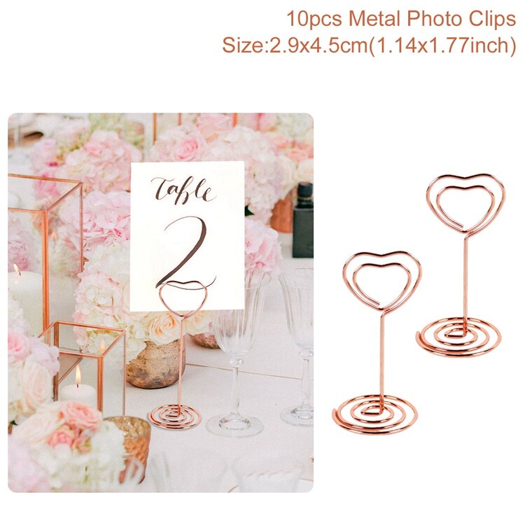 heart shaped metal photo clips, view 5 - MRSLM