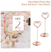 heart shaped metal photo clips, view 6 - MRSLM