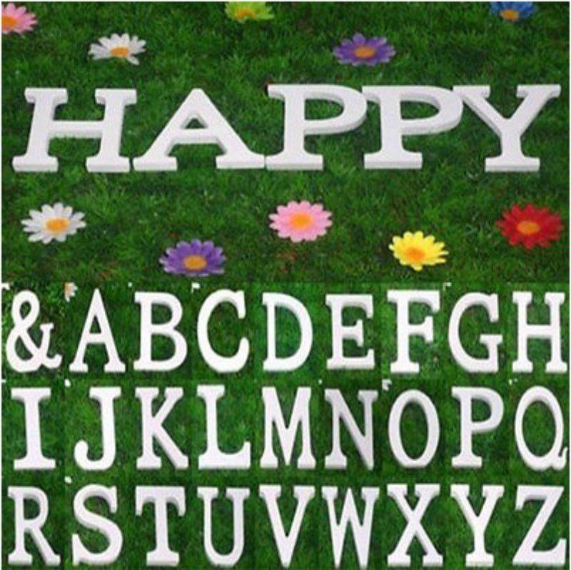 white wooden decorative letter, view 30 - MRSLM