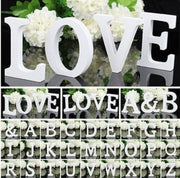 white wooden decorative letter - MRSLM