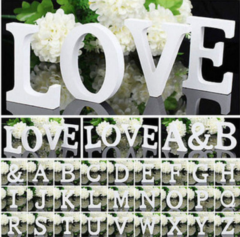 white wooden decorative letter - MRSLM