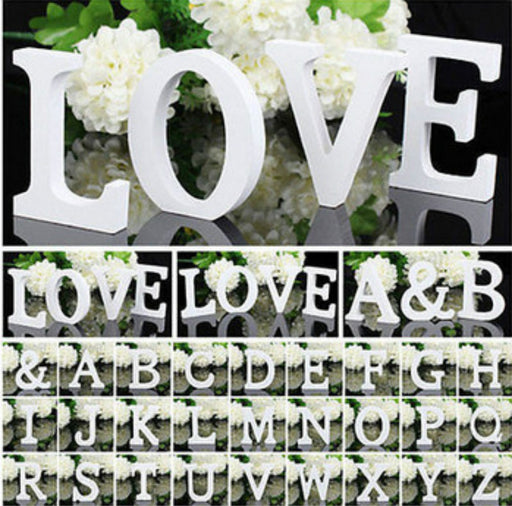 white wooden decorative letter - MRSLM