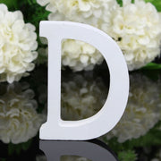 white wooden decorative letter, view 3 - MRSLM