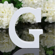 white wooden decorative letter, view 4 - MRSLM