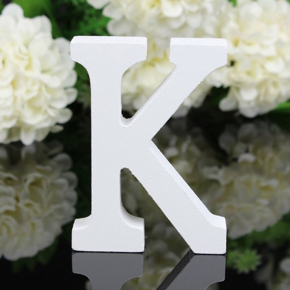 white wooden decorative letter, view 15 - MRSLM