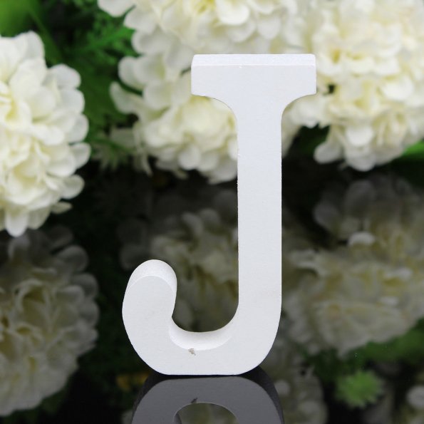 white wooden decorative letter, view 16 - MRSLM