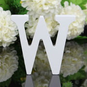 white wooden decorative letter, view 19 - MRSLM
